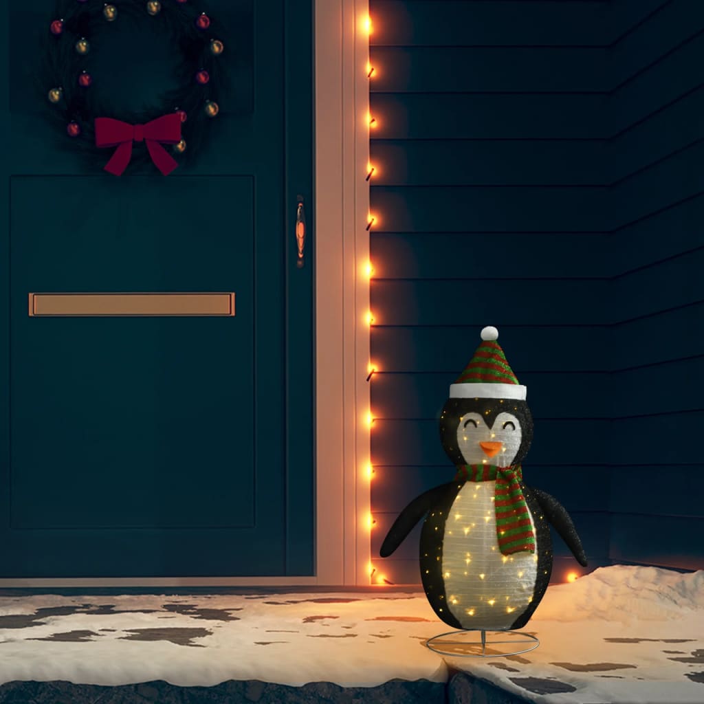Vidaxl Christmas Penguin Dekorativt førte 60 cm luksusstof