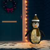 Vidaxl Christmas Penguin Dekorativ førte 120 cm luksusstof