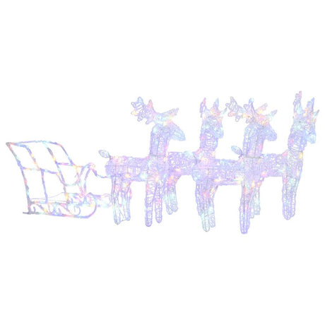Vidaxl Juledekoration Reindeer og slæde 280x28x55 cm akryl