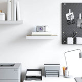 Vidaxl wandschap zwevend 40x23x3,8 cm mdf eikenkleurig en wit