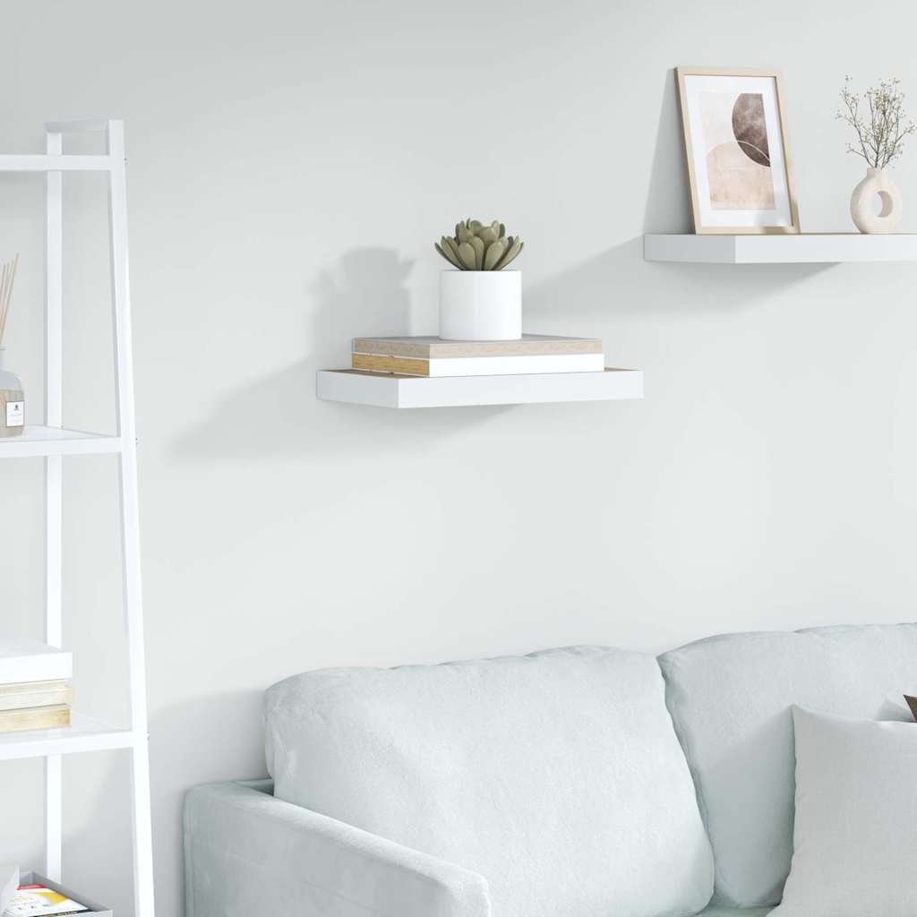Vidaxl wandschap zwevend 40x23x3,8 cm mdf eikenkleurig en wit