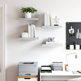 Vidaxl wandschappen 4 st zwevend 40x23x3,8 cm mdf betongrijs