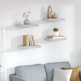 Vidaxl wandschappen 4 st zwevend 40x23x3,8 cm mdf betongrijs