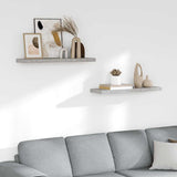 Vidaxl wandschappen zwevend 2 st 80x23,5x3,8 cm mdf betongrijs