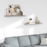 Vidaxl wandschappen zwevend 2 st 80x23,5x3,8 cm mdf betongrijs