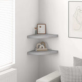 Vidaxl hoekwandschappen 2 st 35x35x3,8 cm mdf betongrijs