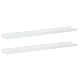 Vidaxl wandschappen 2 st 80x9x3 cm hoogglans wit