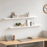 Vidaxl wandschappen 2 st 100x9x3 cm hoogglans wit