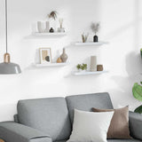 Vidaxl wandschappen 4 st 40x9x3 cm wit