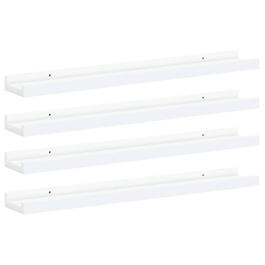Vidaxl wandschappen 4 st 60x9x3 cm wit