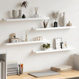 Vidaxl wandschappen 4 st 60x9x3 cm wit