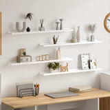Vidaxl wandschappen 4 st 80x9x3 cm wit