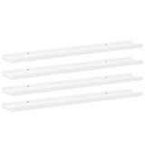 Vidaxl wandschappen 4 st 100x9x3 cm wit