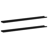 Vidaxl wandschappen 2 st 115x9x3 cm zwart
