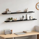 Vidaxl wandschappen 2 st 115x9x3 cm zwart