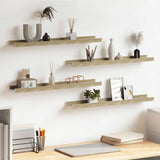 Vidaxl wandschappen 4 st 60x9x3 cm wit en sonoma eikenkleurig