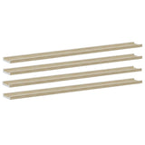Vidaxl wandschappen 4 st 115x9x3 cm wit en sonoma eikenkleurig