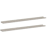 Vidaxl wandschappen 2 st 115x9x3 cm betongrijs