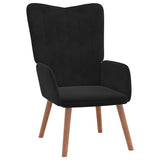 Vidaxl relaxstoel fluweel zwart