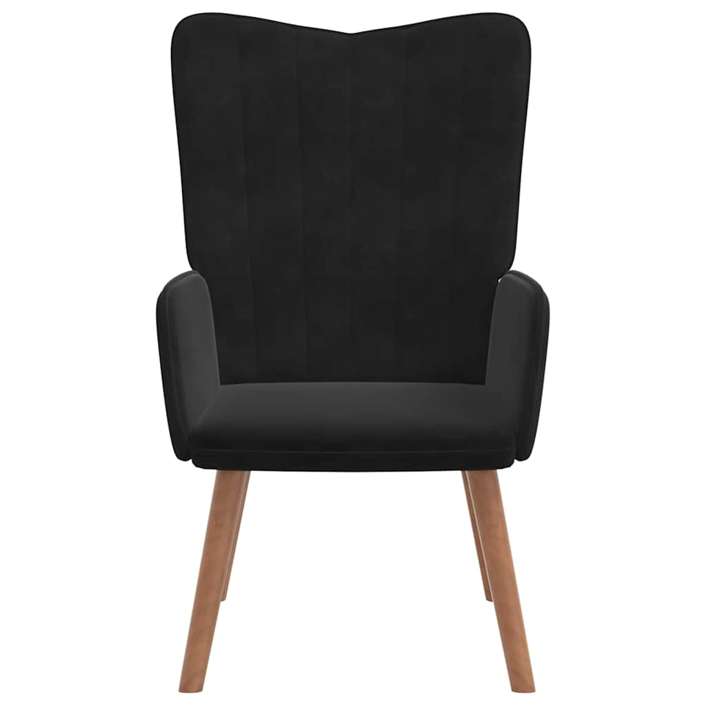 Vidaxl relaxstoel fluweel zwart