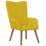 Vidaxl relaxstoel fluweel mosterdgeel