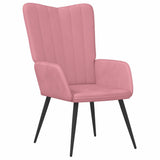 Vidaxl relaxstoel fluweel roze