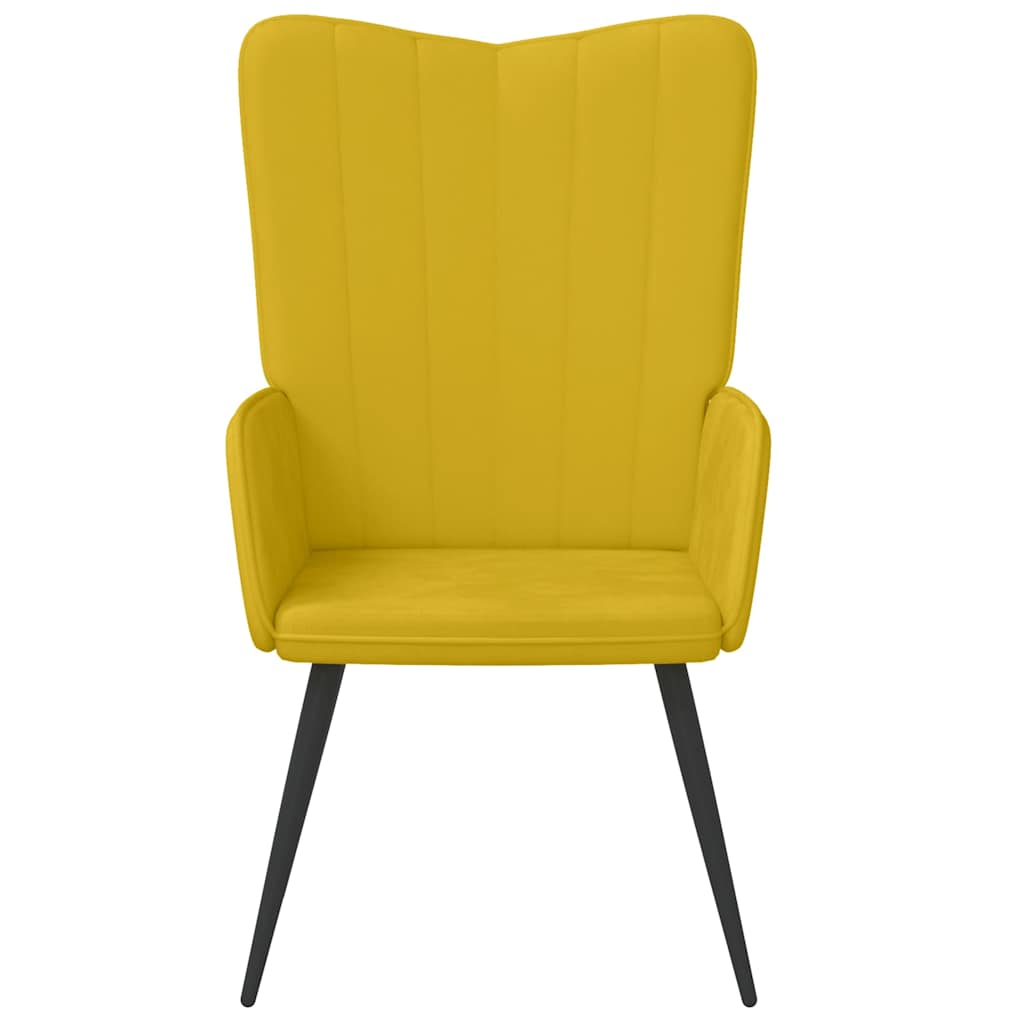 Vidaxl relaxstoel fluweel mosterdgeel
