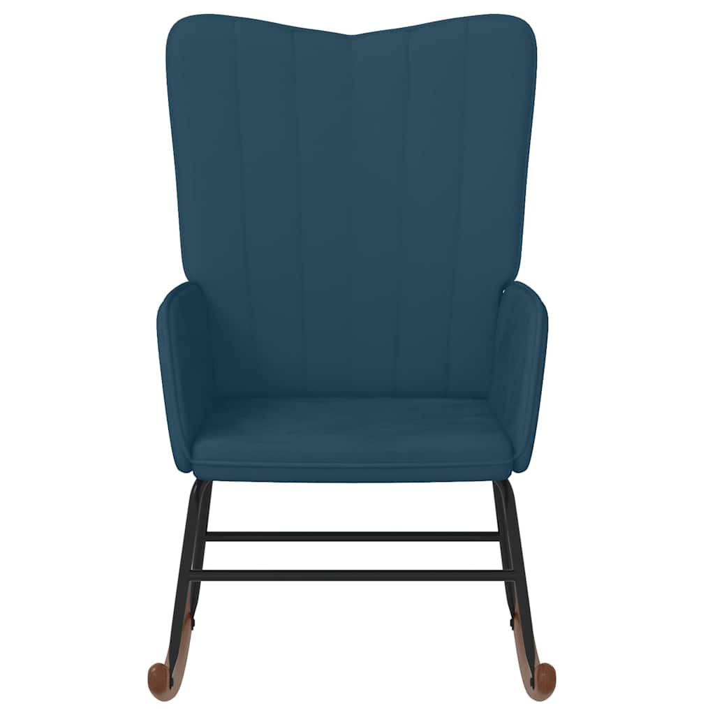 Vidaxl schommelstoel fluweel blauw