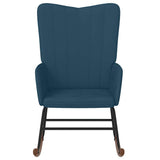 Vidaxl schommelstoel fluweel blauw