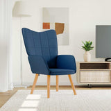 Vidaxl relaxstoel stof blauw