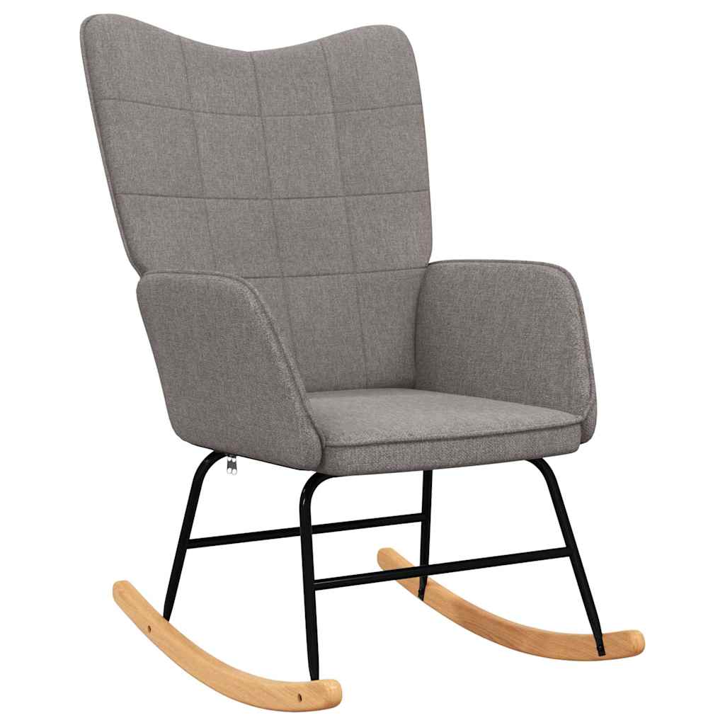 Vidaxl schommelstoel stof taupe