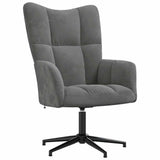 Vidaxl relaxstoel fluweel donkergrijs