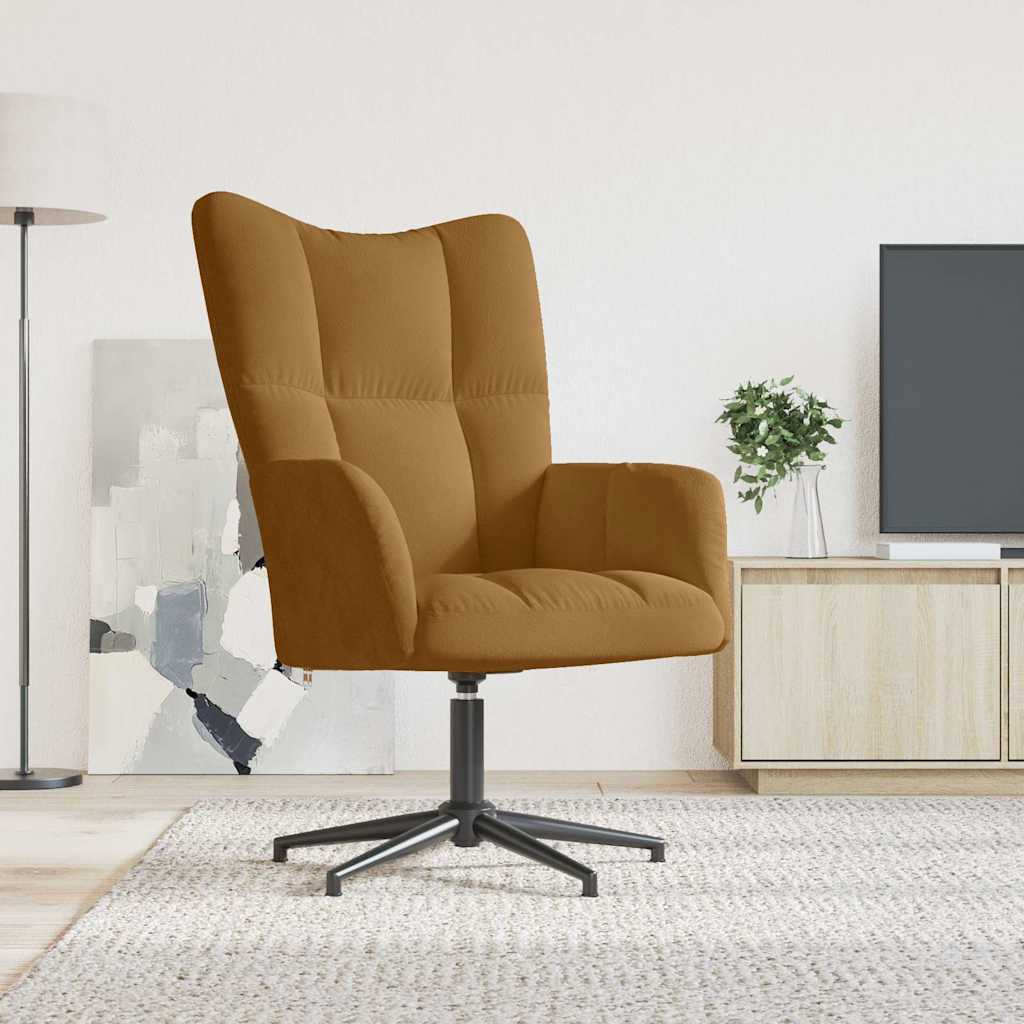 Vidaxl relaxstoel fluweel bruin