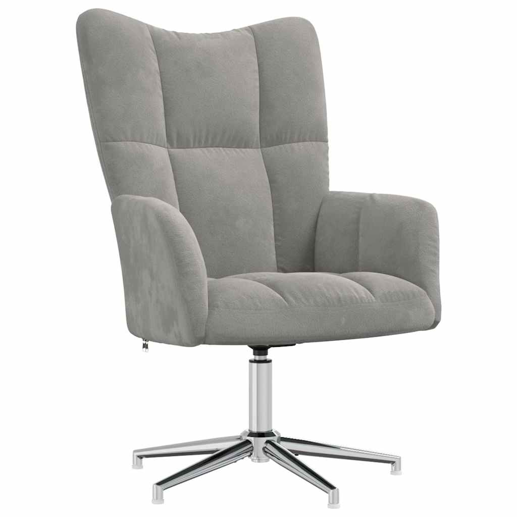 Vidaxl relaxstoel fluweel lichtgrijs