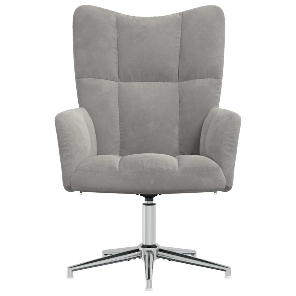 Vidaxl relaxstoel fluweel lichtgrijs