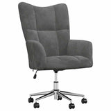 Vidaxl relaxstoel fluweel donkergrijs