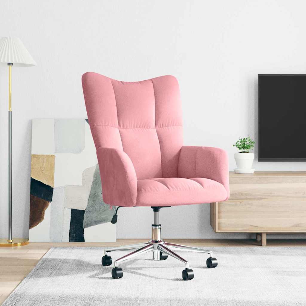 Vidaxl relaxstoel fluweel roze