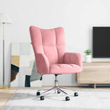 Vidaxl relaxstoel fluweel roze