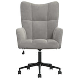 Vidaxl relaxstoel fluweel lichtgrijs