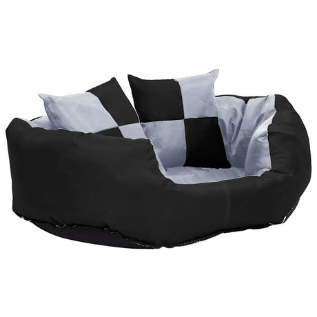 Vidaxx vendbar og vaskbar hundepude 65x50x20 cm grå og sort
