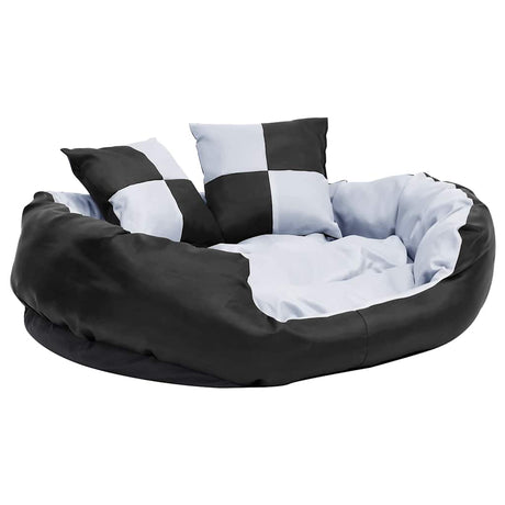 Vidaxl Dog Pushion reversibel og vaskbar 85x70x20 cm grå og sort