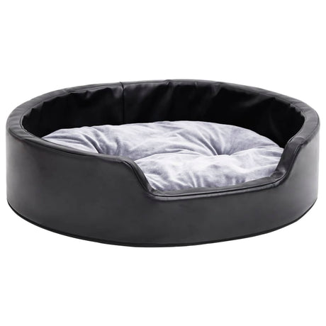 Vidaxl Dog Basket 69x59x19 cm plys og kunstig læder sort og grå