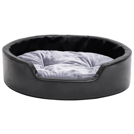 Vidaxl Dog Basket 69x59x19 cm plys og kunstig læder sort og grå