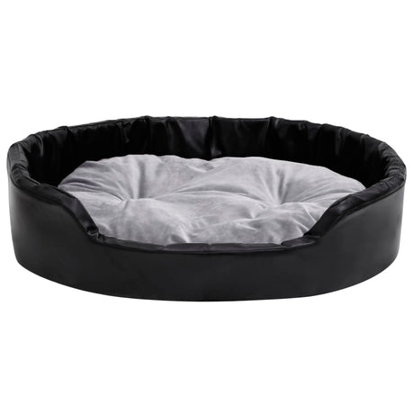 Vidaxl Dog Basket 90x79x20 cm plys og kunstig læder sort og grå