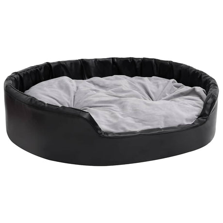 Vidaxl Dog Basket 99x89x21 cm plys og kunstig læder sort og grå
