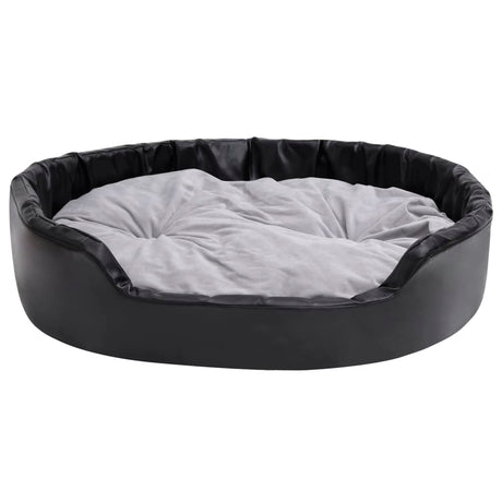 Vidaxl Dog Basket 99x89x21 cm plys og kunstig læder sort og grå