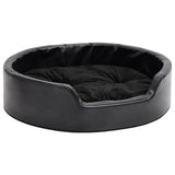 Vidaxl Hondenmand 69x59x19 cm Pluche en Kunstleer Zwart