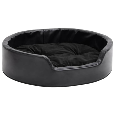 Vidaxl Hondenmand 69x59x19 cm Pluche en Kunstleer Zwart
