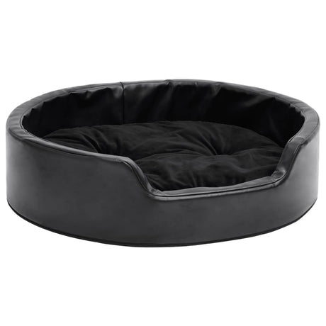 Vidaxl Hondenmand 69x59x19 cm Pluche en Kunstleer Zwart