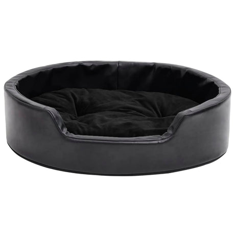 Vidaxl Hondenmand 69x59x19 cm Pluche en Kunstleer Zwart